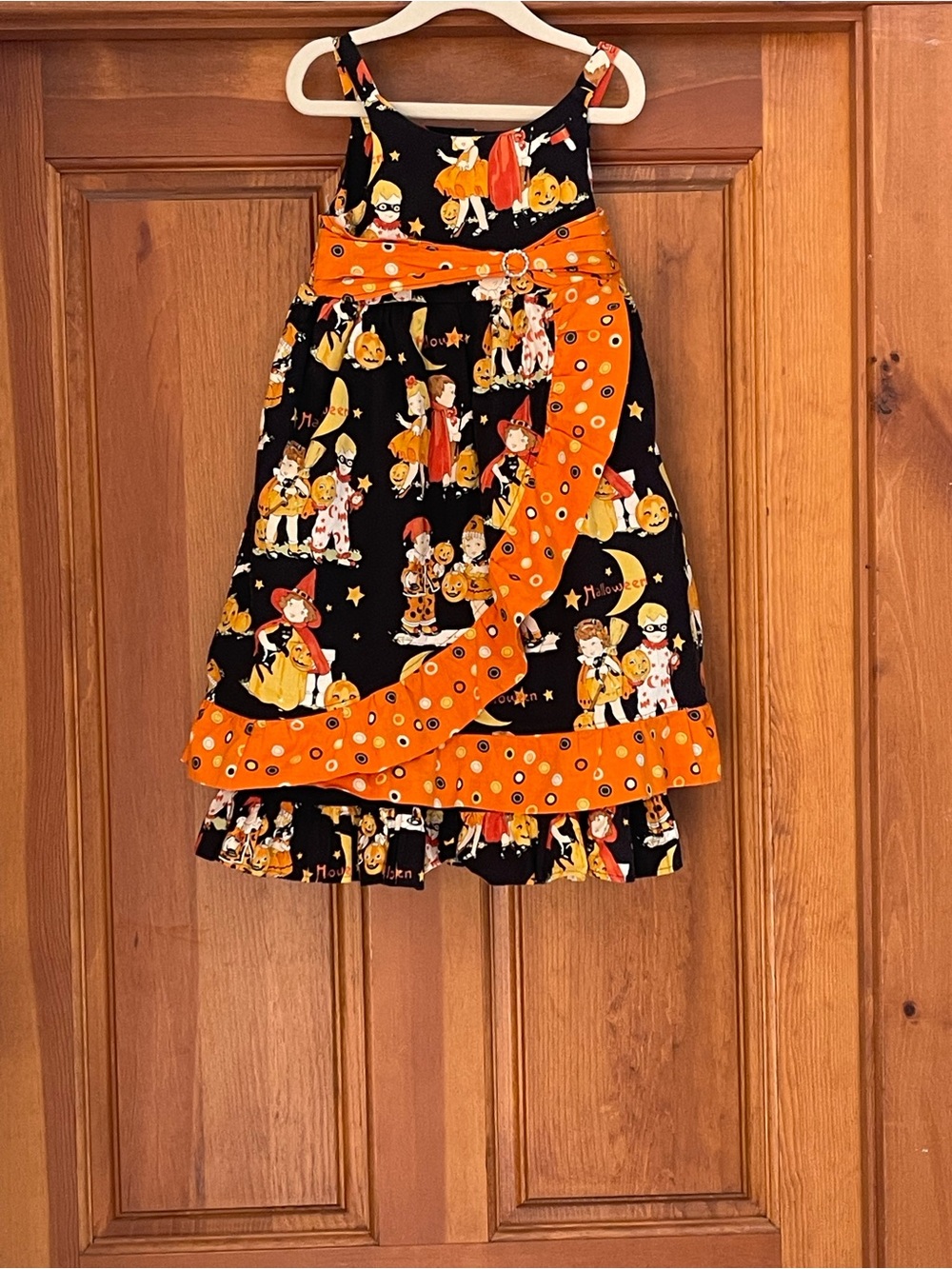 Custom Boutique Halloween Black & Orange Dress